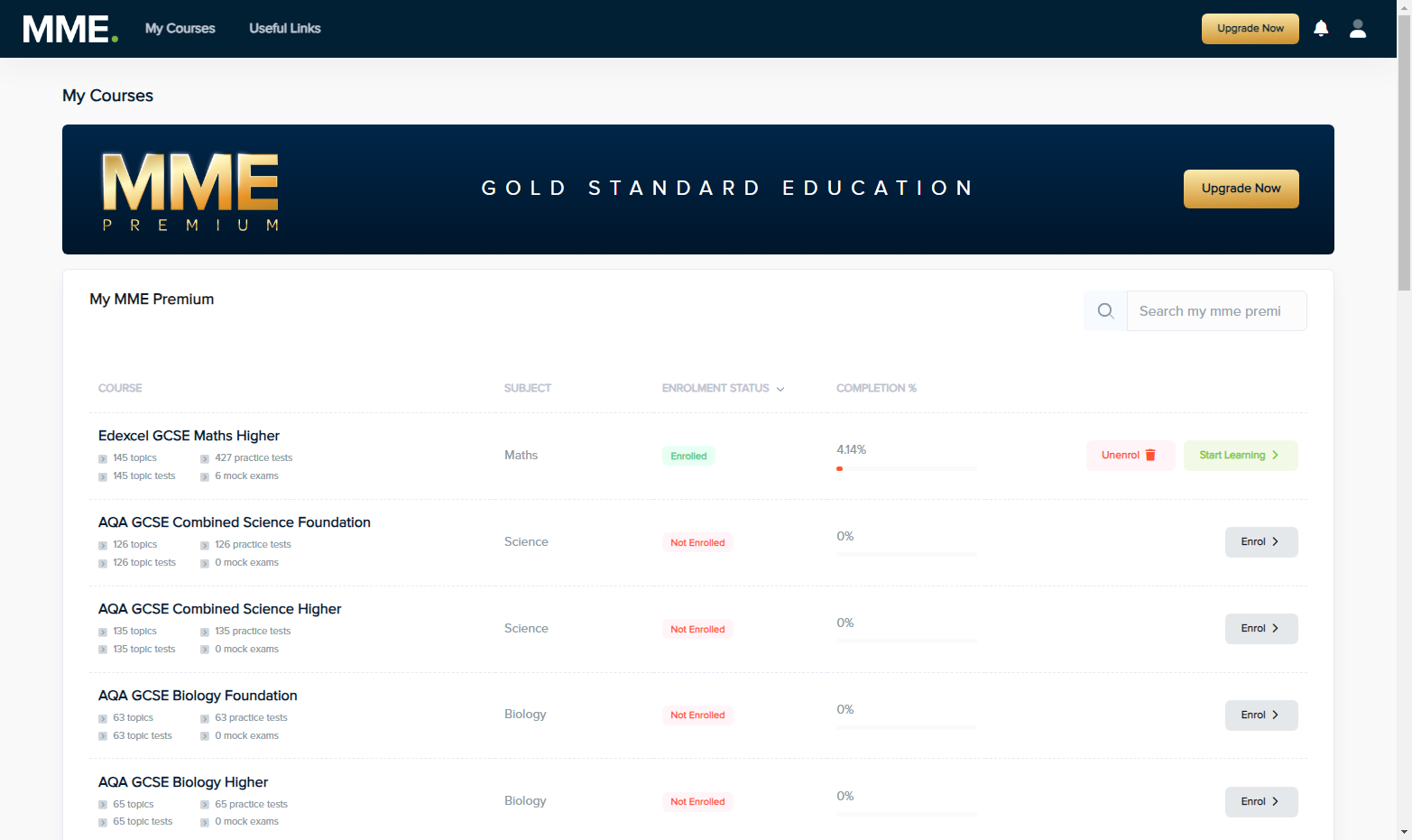 Click on Upgrade Now in the top right corner